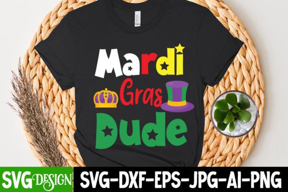 Mardi Gras Dude SVG: Graphics for T-Shirt Designs