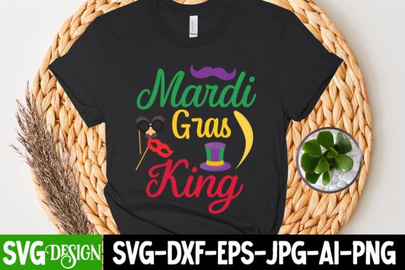 Mardi Gras King SVG: Graphics for T-Shirt Designs