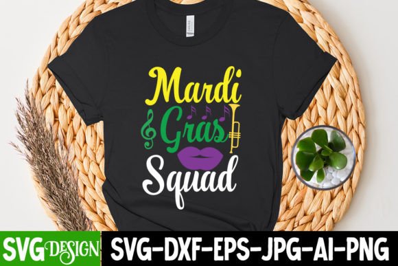 Mardi Gras Squad SVG: Graphics for T-Shirt Designs