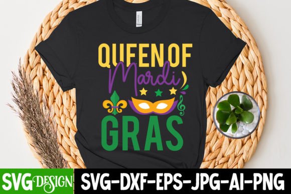 Queen of Mardi Gras SVG for Graphics & T-Shirt Designs